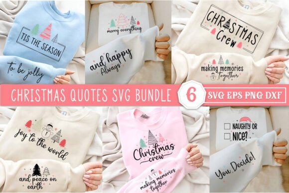 Christmas Quotes Sweatshirt SVG Bundle Review