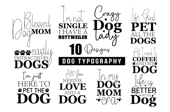 Dog Typography Svg Bundle Vol.01: Real Design Review