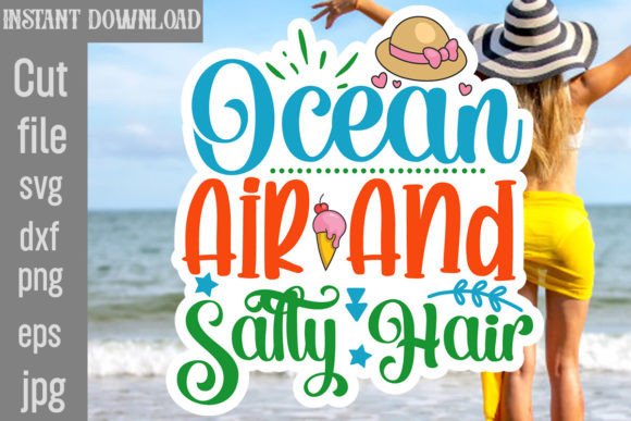Ocean Air and Salty Hair SVG Cut File Review